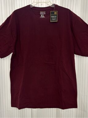 GoldToe Mens XL Mobility FX Stretch Short Sleeve Cotton T Shirt NWT Maroon